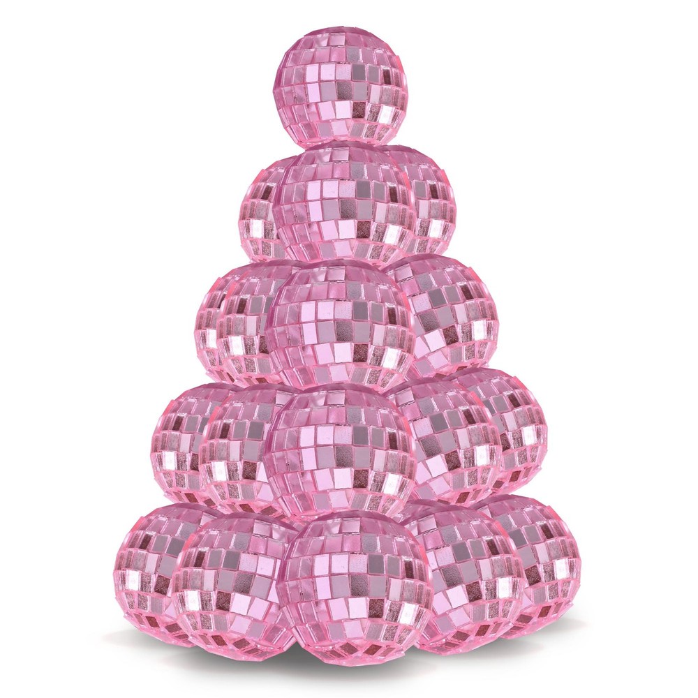 Yescom 20PCS 1.6″ Small Disco Ball Mirror Mini Hanging for Events Wedding Party