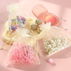 Versatile 100 Organza Bags in Pastel Yellow – Sleek Satin Drawstring Design