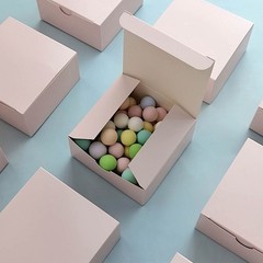 Blush 100 pcs Cake FAVOR BOXES 4″x4″x2″ Wedding Party Decorations GIFT Supply