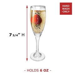 Bride and Groom Champagne Glasses Set of 2 – 6 oz – #6049