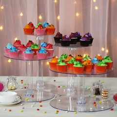 CAKE STAND 4 Tiers XL Clear Cupcakes Wedding Birthday Party Catering WHOLESALE