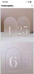 Arch Table Numbers for Wedding Reception, 10 Table Number 1-10, 5″x7″ Frosted