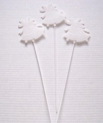 Floral Picks WEDDING BELLS Gold or WHITE Pick 5, or 6 Pk Cake Toppers NEW!
