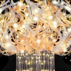 Magical 58 PCS Silk Fairy Wands with Lights & Ribbons for Unforgettable Events