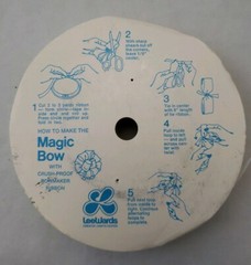Vintage LeeWards Crush Proof Bowmaker Magic Bow Ribbon ~150 Feet x 5/8″ White