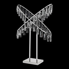 X-Shaped Crystal Flower Stand,Flower Stand Decoration for Wedding/Birthday/Party