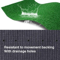 Synthetic Artificial Grass Turf 0.4″ Customized Sizes, Drainage Holes Pet Fau…