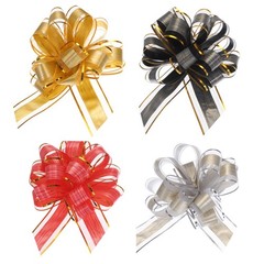 20pcs 9 Inch Large Pull Bow Gift Wrapping Bows Ribbon Red/Gold/Silver/Black