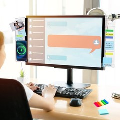 Monitor Memo Board, 2PCS Multifunction Sticky Board With Clip