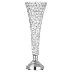 VEVOR 4 PCS Crystal Wedding Flower Vase 20in Tall Table Centerpieces Silver