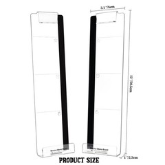 Office Desk Accessories 2pcs 0.98 inches x 3.15 inches, Monitor Memo Board 2
