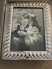 Timeless Treasures Silverplated Picture Frame/Album 24 5×7 Photo Girl Velvet