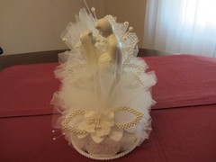 Wilton Wedding Cake Ornament Topper Lustrous Love White Bride Groom Porcelain