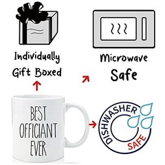 Dnuiyses Wedding Officiant Mug, Funny Wedding Registry Mugs, Best White