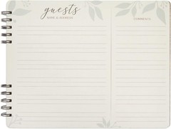 Spiral Bound Rustic Guest Book – 112 Pages, 11.25×8.75 in, Perfect for Weddings