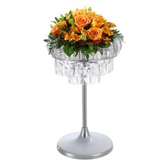 Elegant Wedding Flower Stand with Crystal Pendants for Events and Decorations