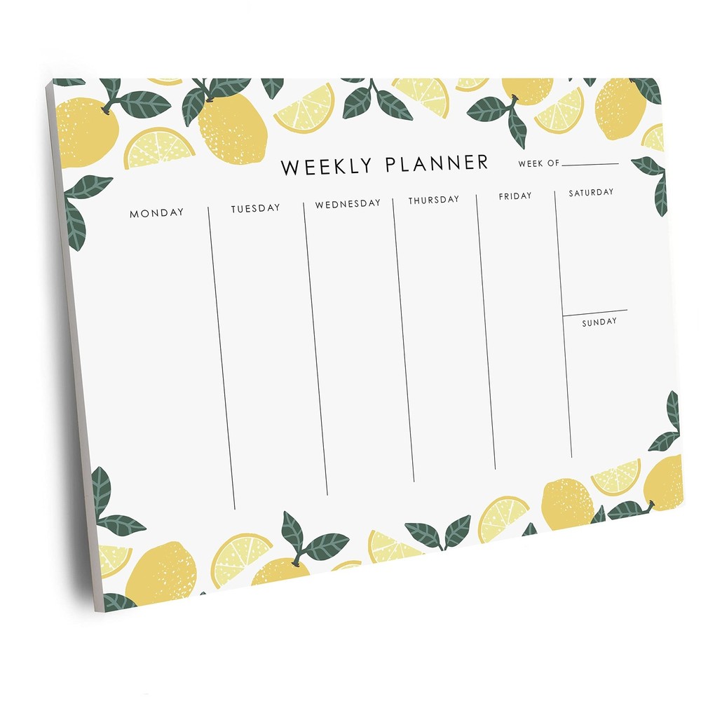 Weekly Planner Notepad – 9×7” inches, 52 tear off sheets – Undated Desk Pl