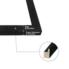 12×12 Frames Display 8×8 Photos with Mat or 12 x 12 Pictures without Mat Blac…