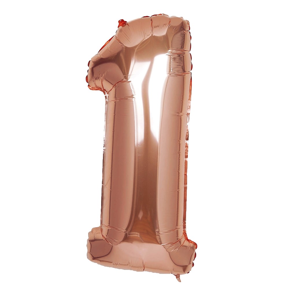 1 pc Rose Gold 40″ NUMBERS Festive Mylar Foil Balloon Party Birthday Decorations