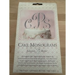Lillian Rose Silver Monogram Cake Topper Letter W Wedding Anniversary Decor