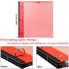 INFUN All-in-one Telescoping Binder Notebook，3 Ring Notebook Binder with