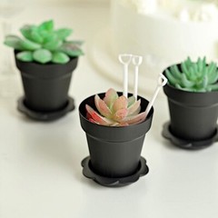 12 BLACK Mini Flower Pot DESSERT CUPS Lid Shovel Spoon Party Events Decorations