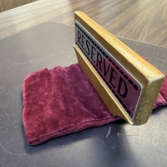 VTG «Reserved” Church Pew Sign |Funerals, Weddings, Events|Weighted Metal Wood