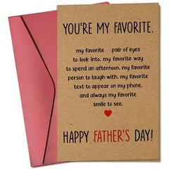 Fathers Day Card for Husband – Funny Fathers Day Cards from Wife, Fiancee – H…