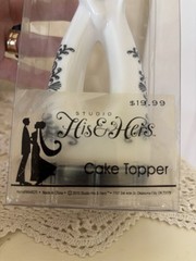 Studio His & Hers Modern Art Wedding Cake Topper
