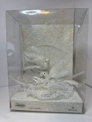 Vintage Hallmark Two White Dove Birds Wedding Cake Topper