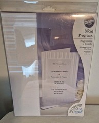 Wilton Bi-fold Programs~50 sheets~»White Simple Yet Elegant»~unused