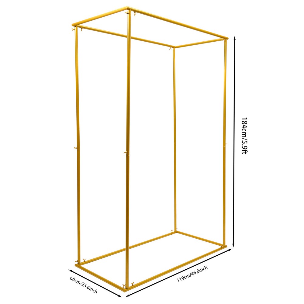 Rectangle Wedding Arch Birthday Party Metal Balloon Frame Backdrop Stand 5.9ft