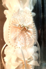 Lillian Rose White Wedding Unity 9.5″ Pillar Candle NEW Lace Ribbon Heart Pearls