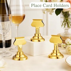 Sophisticated Gold Table Sign Holders – 1.7 Inches, Ideal for Elegant Occasions