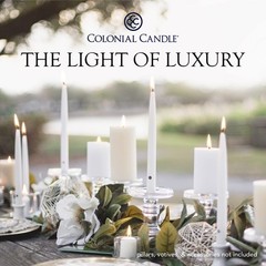 Colonial Candle Unscented Taper Candle, Classic Collection, 10 In, Pumpkin