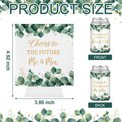 100 Pcs Wedding Party for Guests Wedding Can Cooler Sleeves Bachelorette Party G