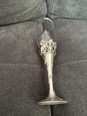 Vintage Royal Limited Wedding Bell Champagne Flutes 9.5” Tall, Original Box