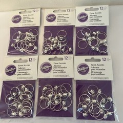 72 Wilton Novelty Diamond Engagement Ring Wedding Favors Embellishments – NEW!