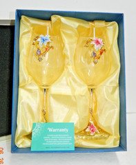 BRaT BREW TO A TEA 2 TOASTING WEDDING GOBLET NIB