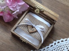 Rustic Country Barn Wedding Ring Box Holder. Wooden Ring Bearer Box Personalized