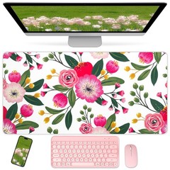 Bloss Pink Floral Desks Mat,Clearance Overstock Limited Stock Discontinued Si…
