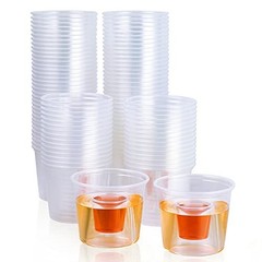 100 Disposable Bomber Cups,4oz Plastic Bomber Shot 100 Count (Pack of 1) Clear