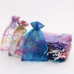 100Pcs 4X6Inch Mixed Color Coralline Organza Gift Bags, Wedding Favor Party Jewe