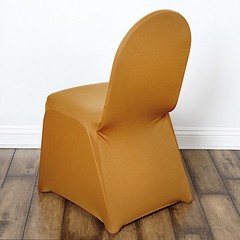 10 Gold Spandex Fitted Banquet Chair Covers Wedding Party Reception Decorations