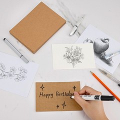 50 Sheets 4×6 Cream White Cardstock Paper, Thick 92lb/250gsm Cream White Blan…