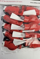 LED FloraLyte Acolyte Lights For Floral Party Event Design Wedding (Red) 10 Pack