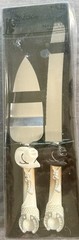 VINTAGE WESTERN WEDDING THEMED 2 Pc. CAKE SERVER SET~NEW
