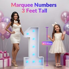 Colorful Marquee Numbers 3FT, Light Up Numbers 70 for 70th Birthday Decoratio…