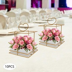 10pcs Gold Vases for Centerpieces Wedding Party Decoration Centerpiece Table New