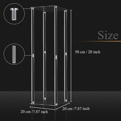 4 Pieces Tall Acrylic Vase Wedding Centerpieces Clear Flower Stand Column Geomet